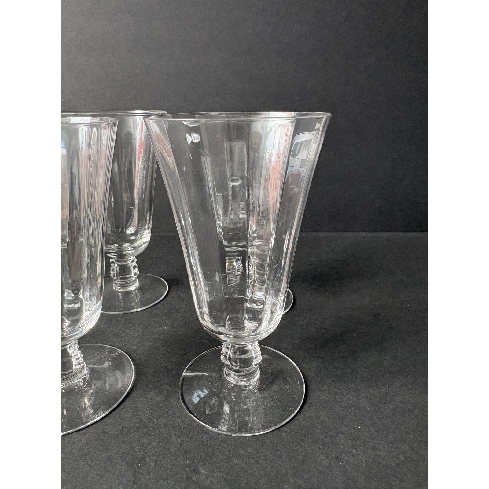 Set of 4 Vintage Silver Flutes By Fostoria Iced Tea Glasses - Thumbnail 2
