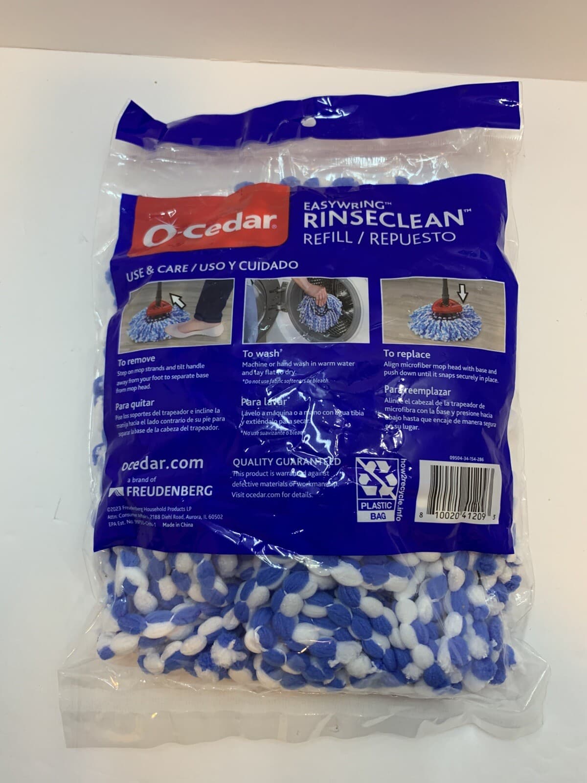 O-Cedar Easy Wring Rinse Clean Spin Mop Head Replacement 2-Tank System - Thumbnail 2