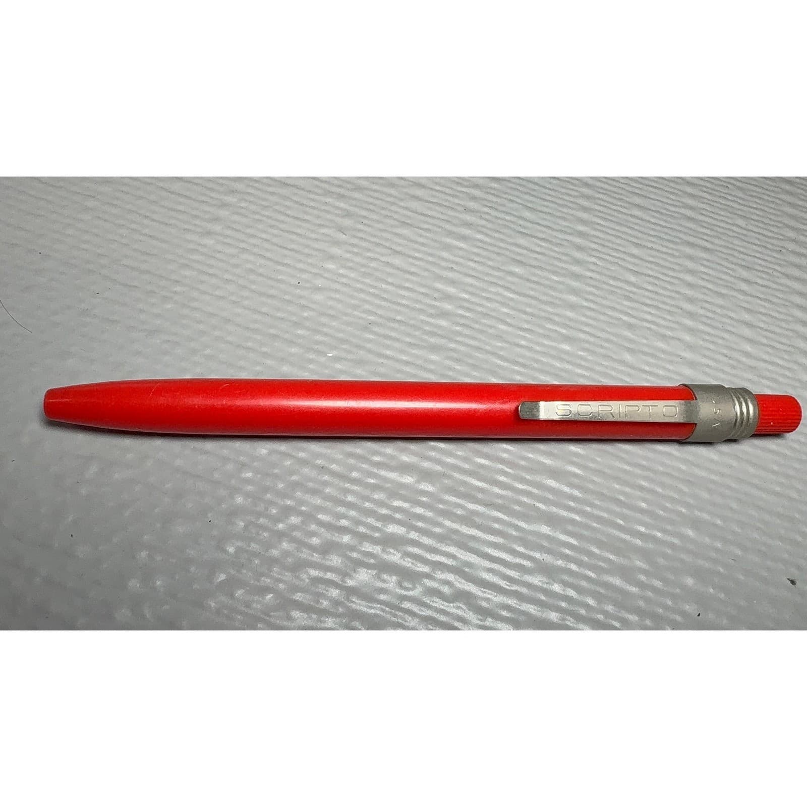 Vintage Scripto Red Mechanical Crayon Marker Pencil with G920 Lead Refills USA - Thumbnail 5