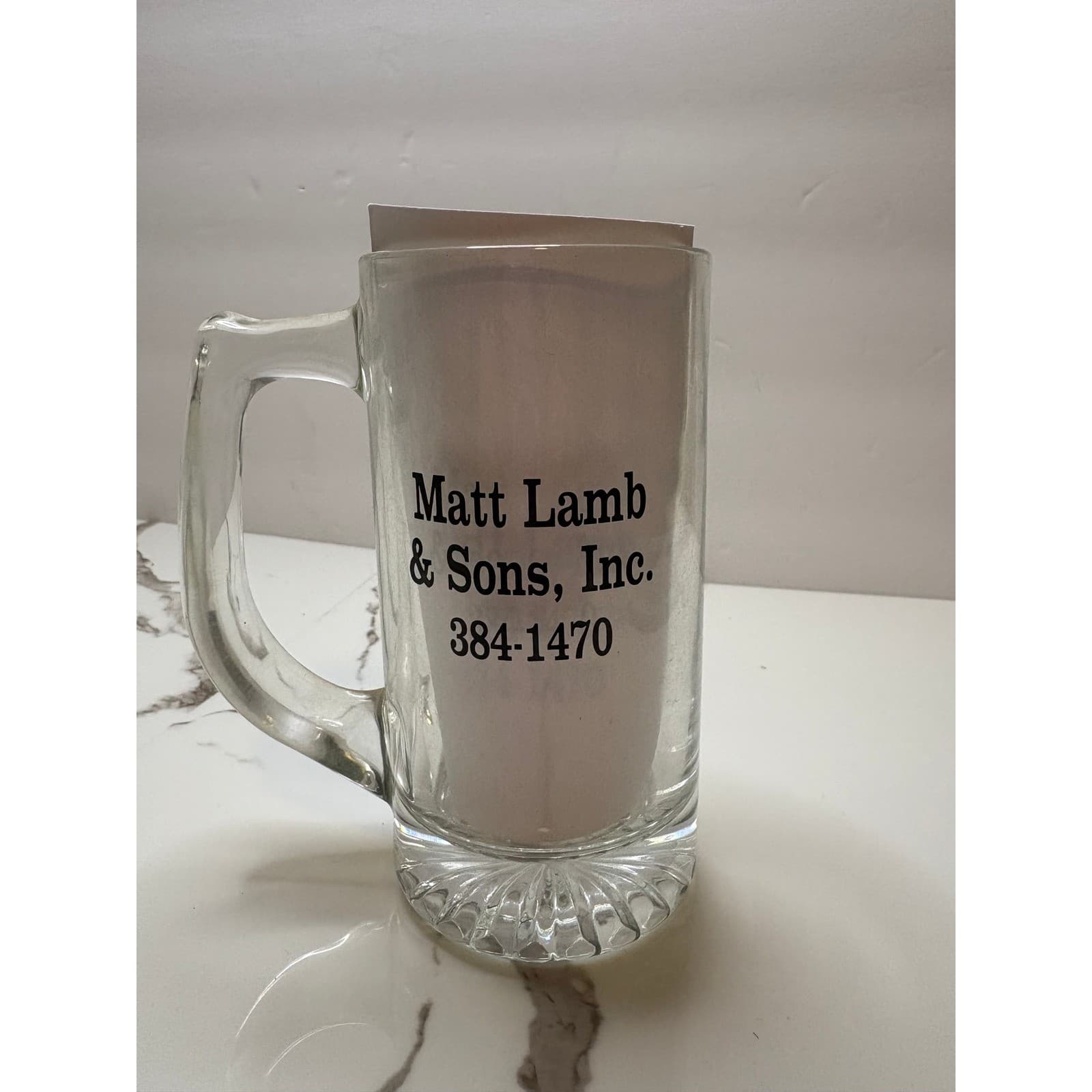 Vintage 1990 Miller Beer Last Summer Splash Labor Day Glass Mug Matt Lamb & Sons - Thumbnail 2