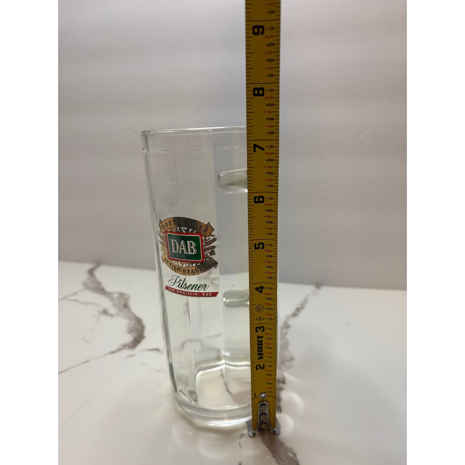 DAB Dortmunder Actien-Brauerei Pilsener Beer Mug Heavy Glass 0.5L Germany - Thumbnail 5