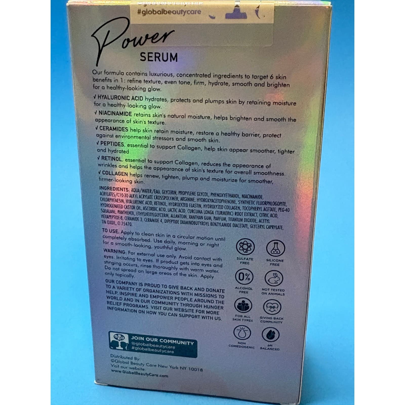 Global Beauty Care Power Serum 6-in-1 Skin Treatment 1.7 oz 50mL Lot of 3 - Thumbnail 3