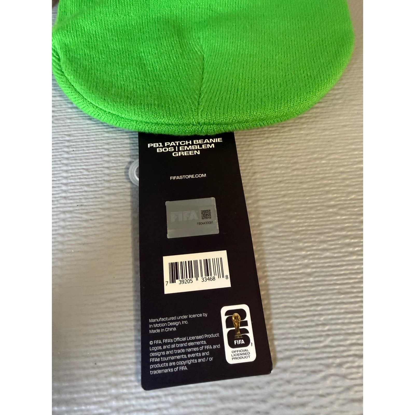FIFA World Cup 2026 Boston PB1 Patch Beanie Green Blue Official Licensed Hat - Thumbnail 6