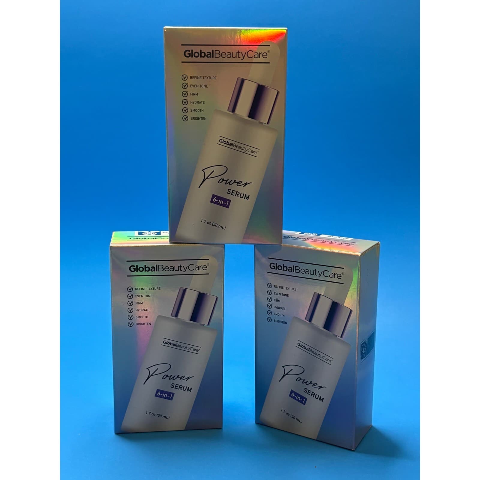 Global Beauty Care Power Serum 6-in-1 Skin Treatment 1.7 oz 50mL Lot of 3 - Thumbnail 5