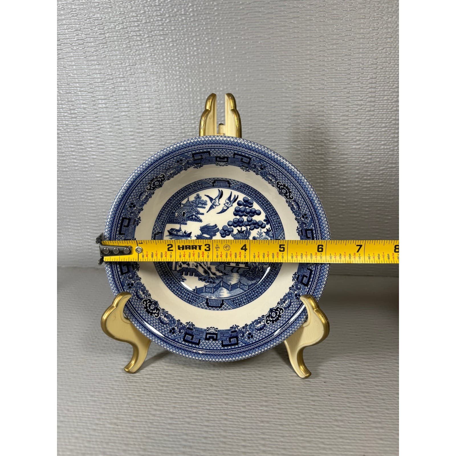 Legend British Heritage Blue Willow Earthenware Bowl 6.25" Blue White Set of 4 - Thumbnail 4