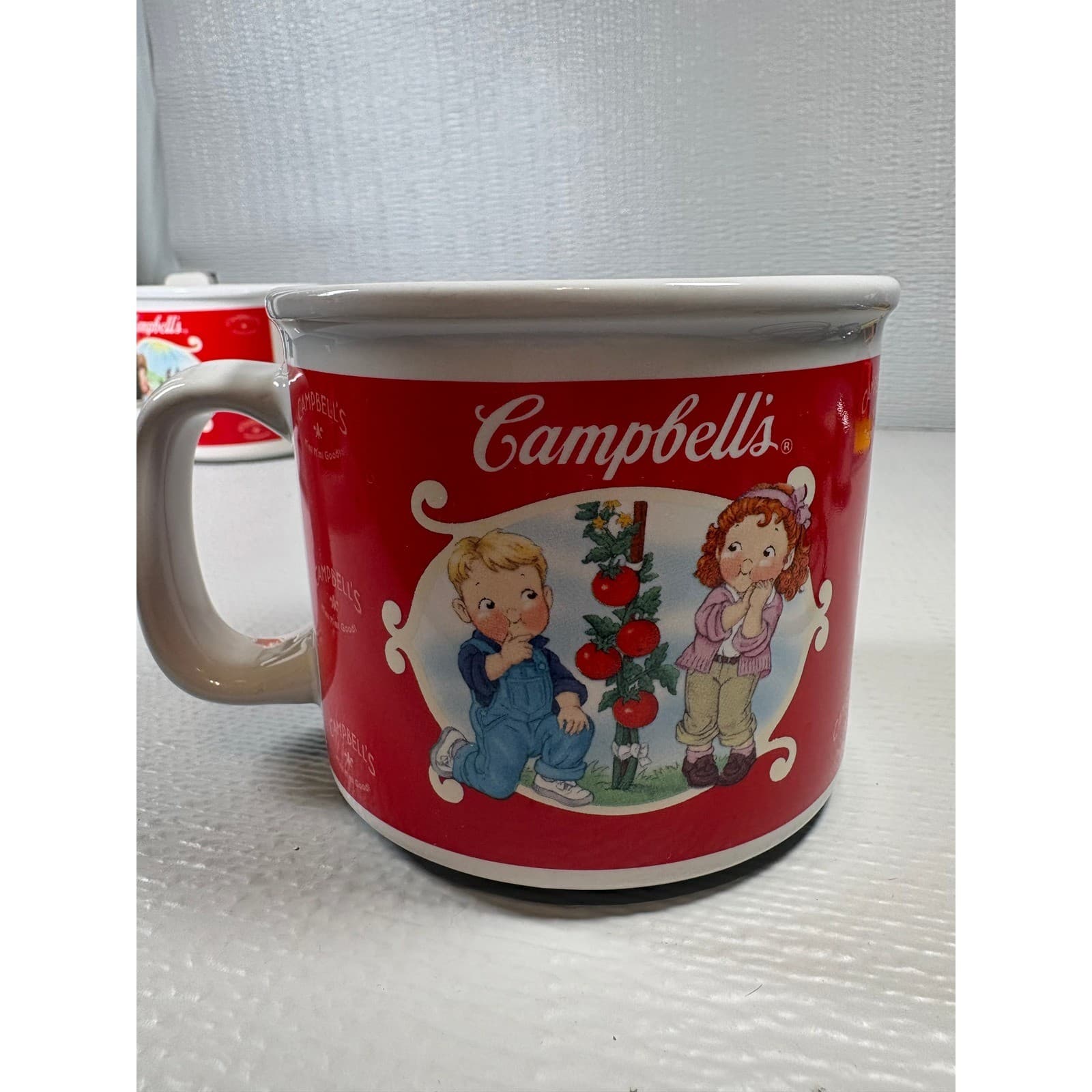 Campbells Soup Mug Houston Harvest 2002 Campbell Kids Red Ceramic 31981 - Thumbnail 3
