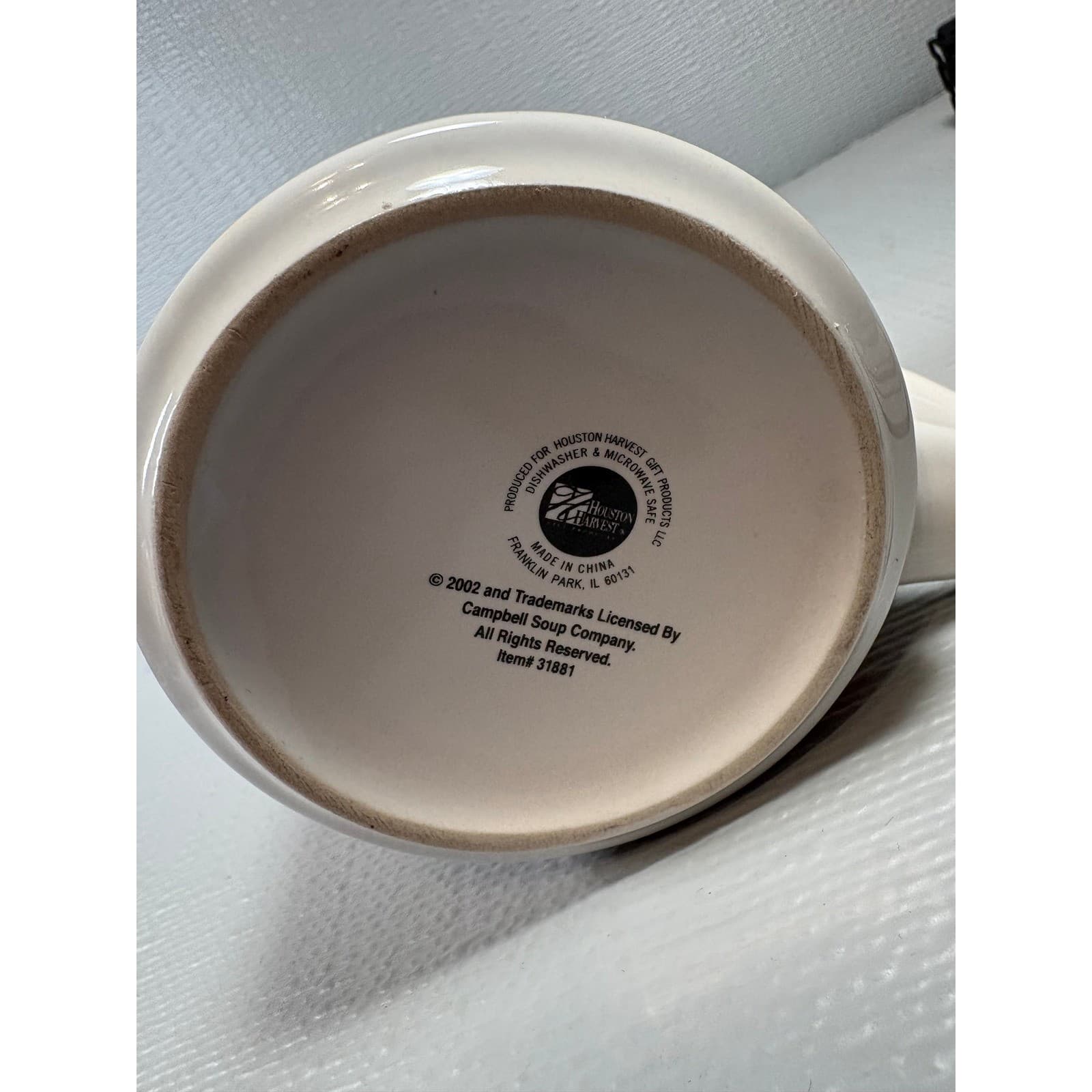 Campbells Soup Mug Houston Harvest 2002 Campbells Kids Red Ceramic Item 31881 - Thumbnail 4