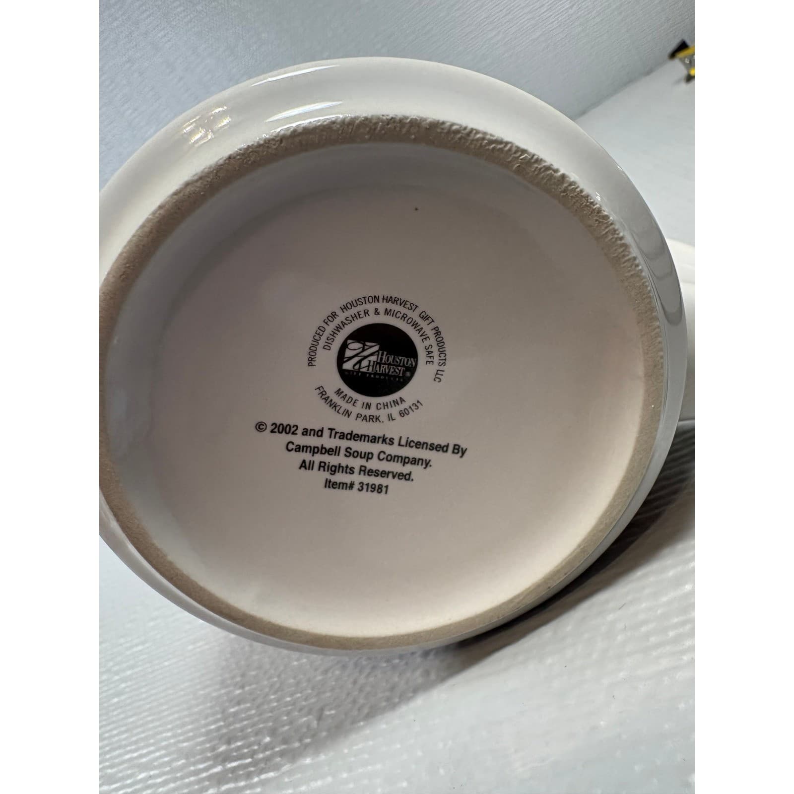 Campbells Soup Mug Houston Harvest 2002 Campbell Kids Red Ceramic 31981 - Thumbnail 4