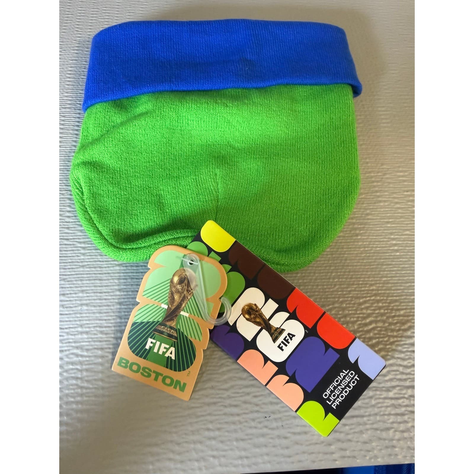 FIFA World Cup 2026 Boston PB1 Patch Beanie Green Blue Official Licensed Hat - Thumbnail 5