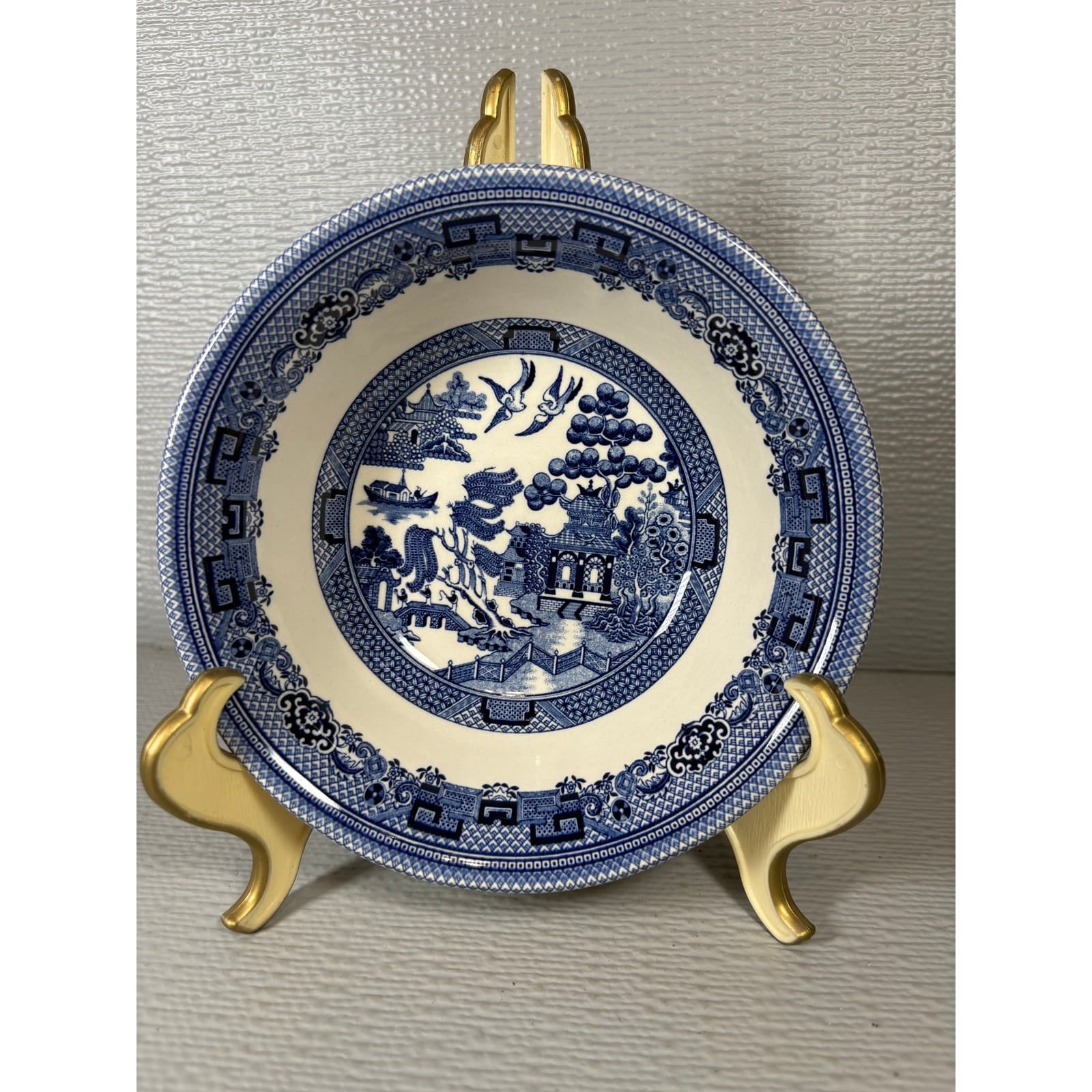 Legend British Heritage Blue Willow Earthenware Bowl 6.25" Blue White Set of 4 - Thumbnail 2