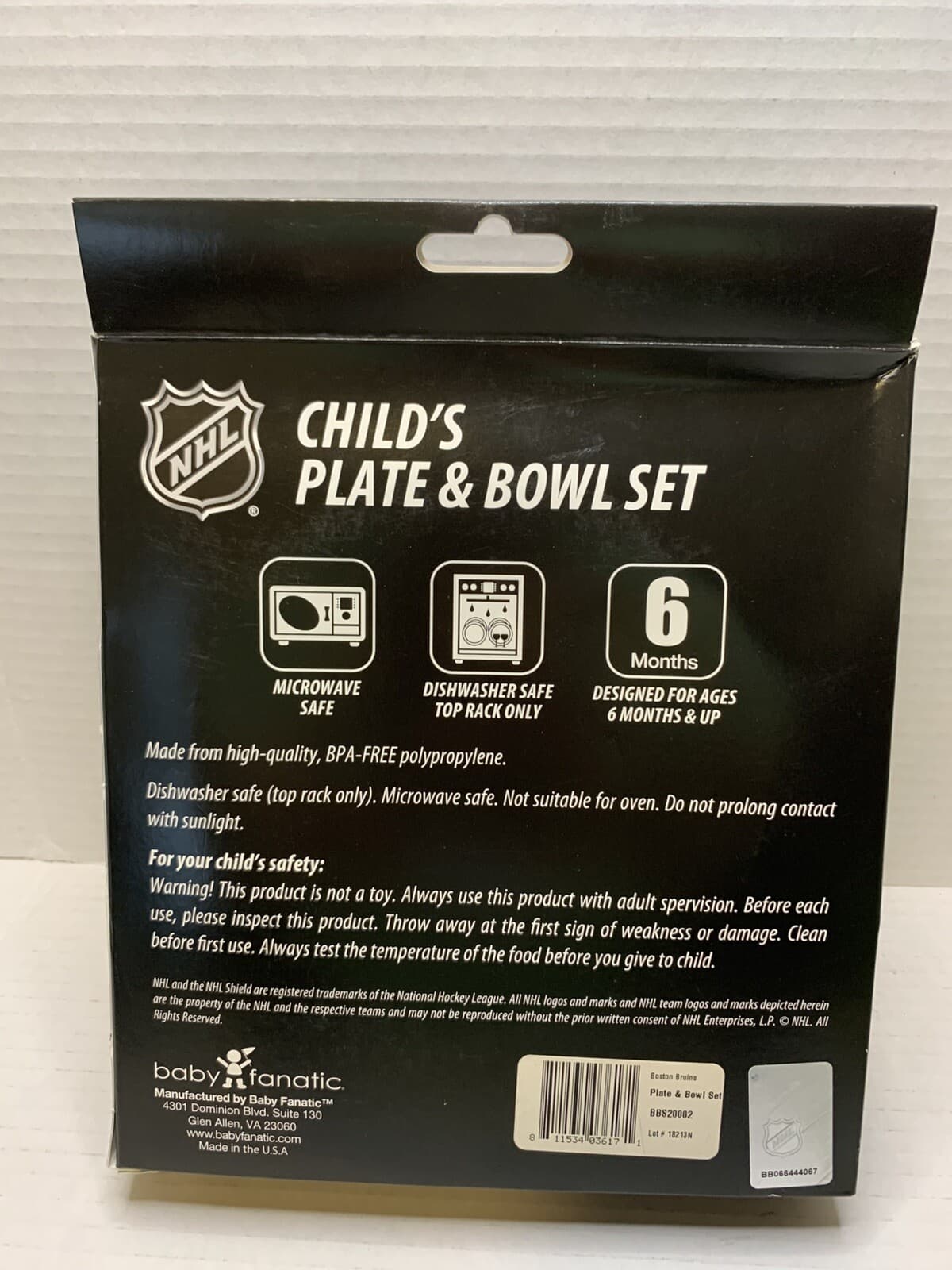NHL Boston Bruins Child's Plate And Bowl Set NHL kids - Thumbnail 2