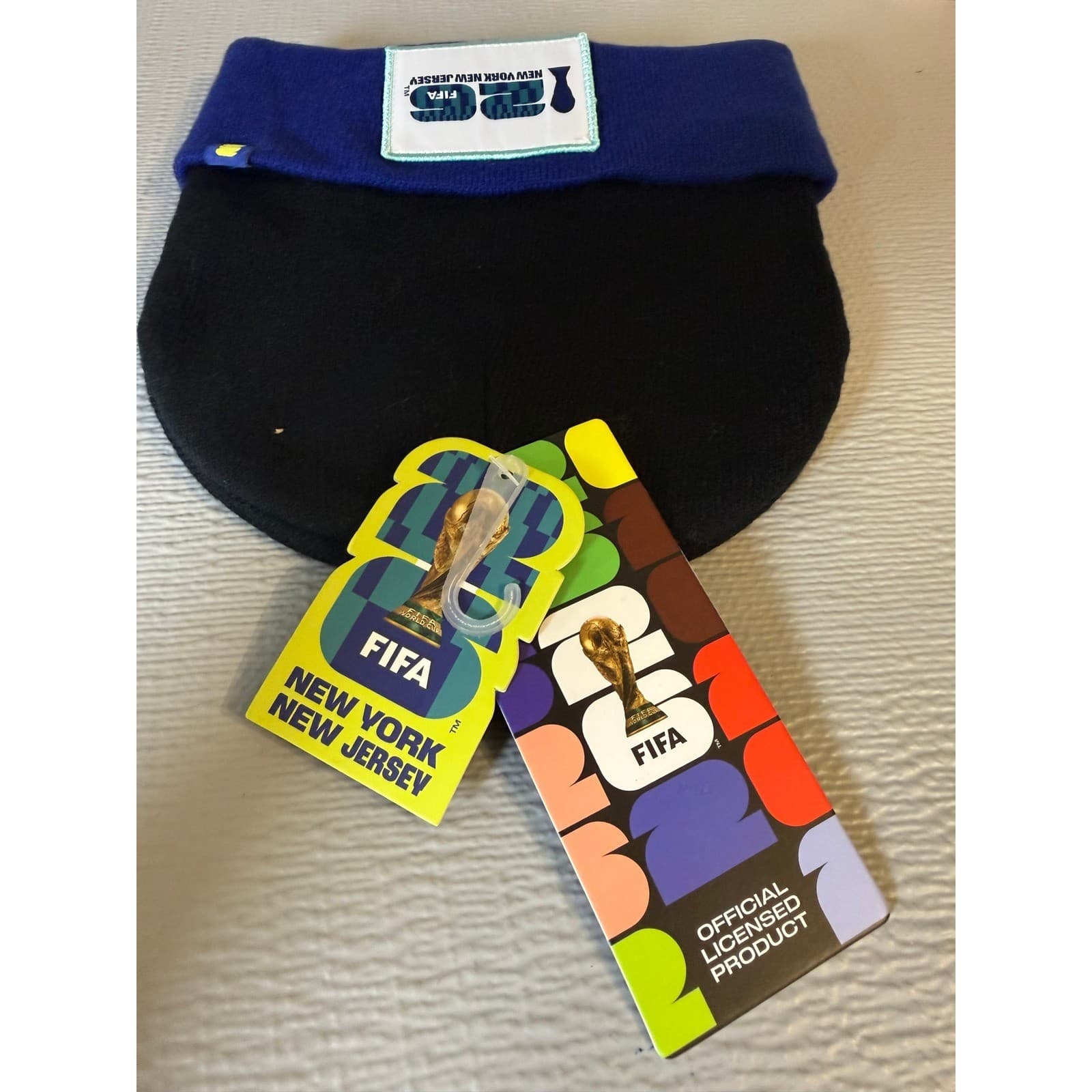 FIFA World Cup 2026 New York New Jersey Beanie Black Blue Knit Hat - Thumbnail 4