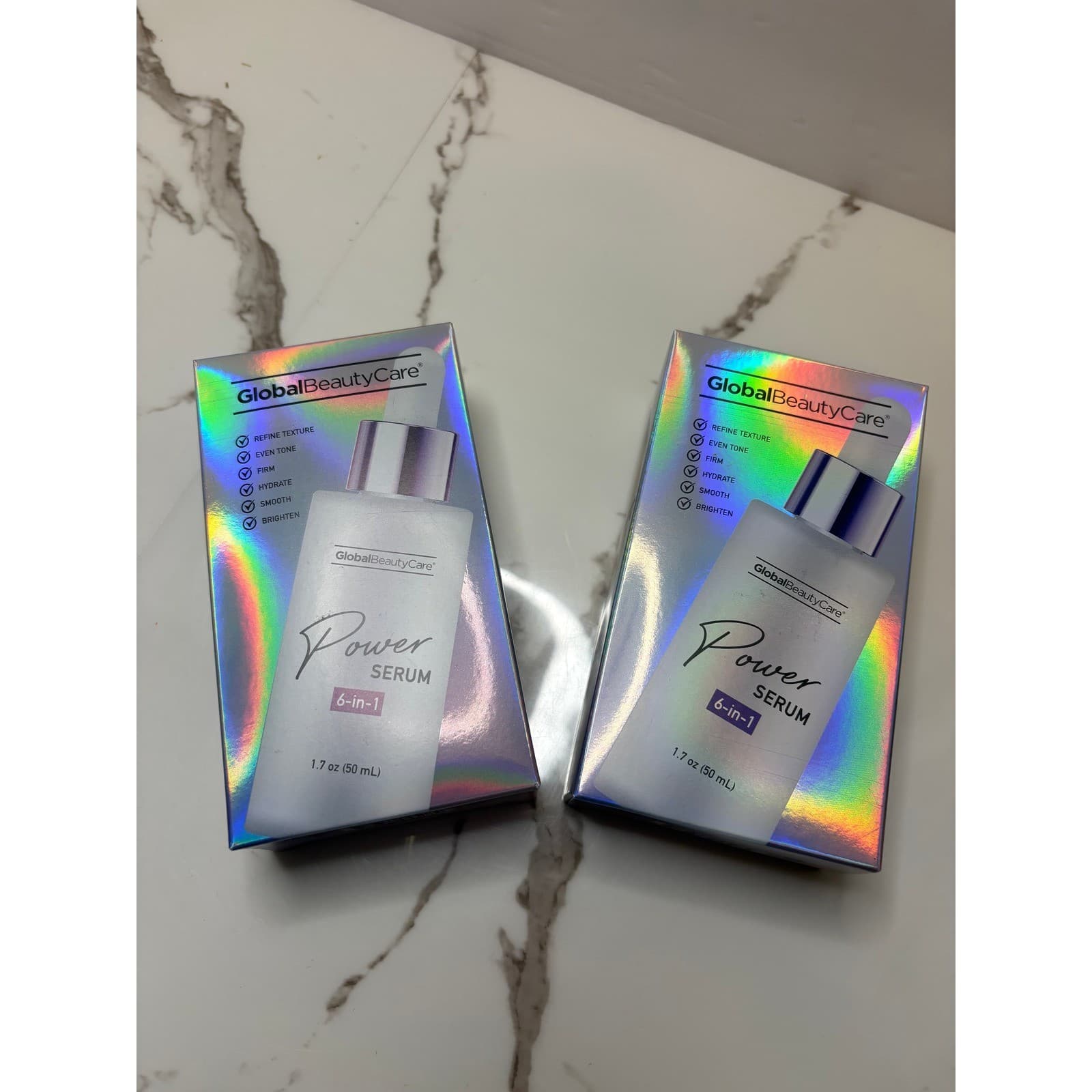 Global Beauty Care Power Serum 6-in-1 Skin Treatment 1.7 oz 50mL Lot of 2 - Thumbnail 5