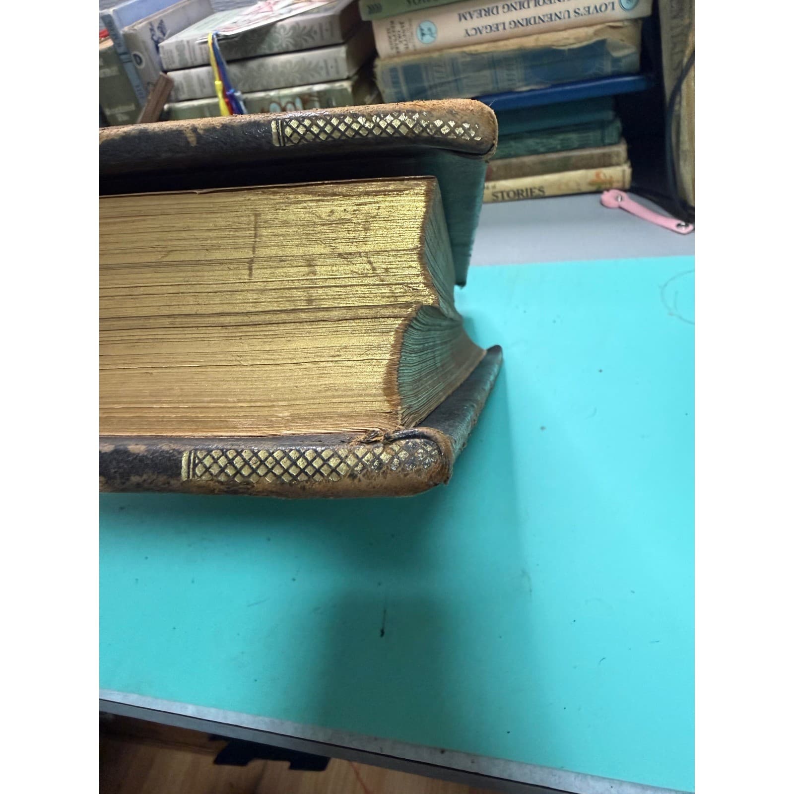 Antique 1873 Holy Bible National Publishing Co Leather Gilt Embossed - Thumbnail 12
