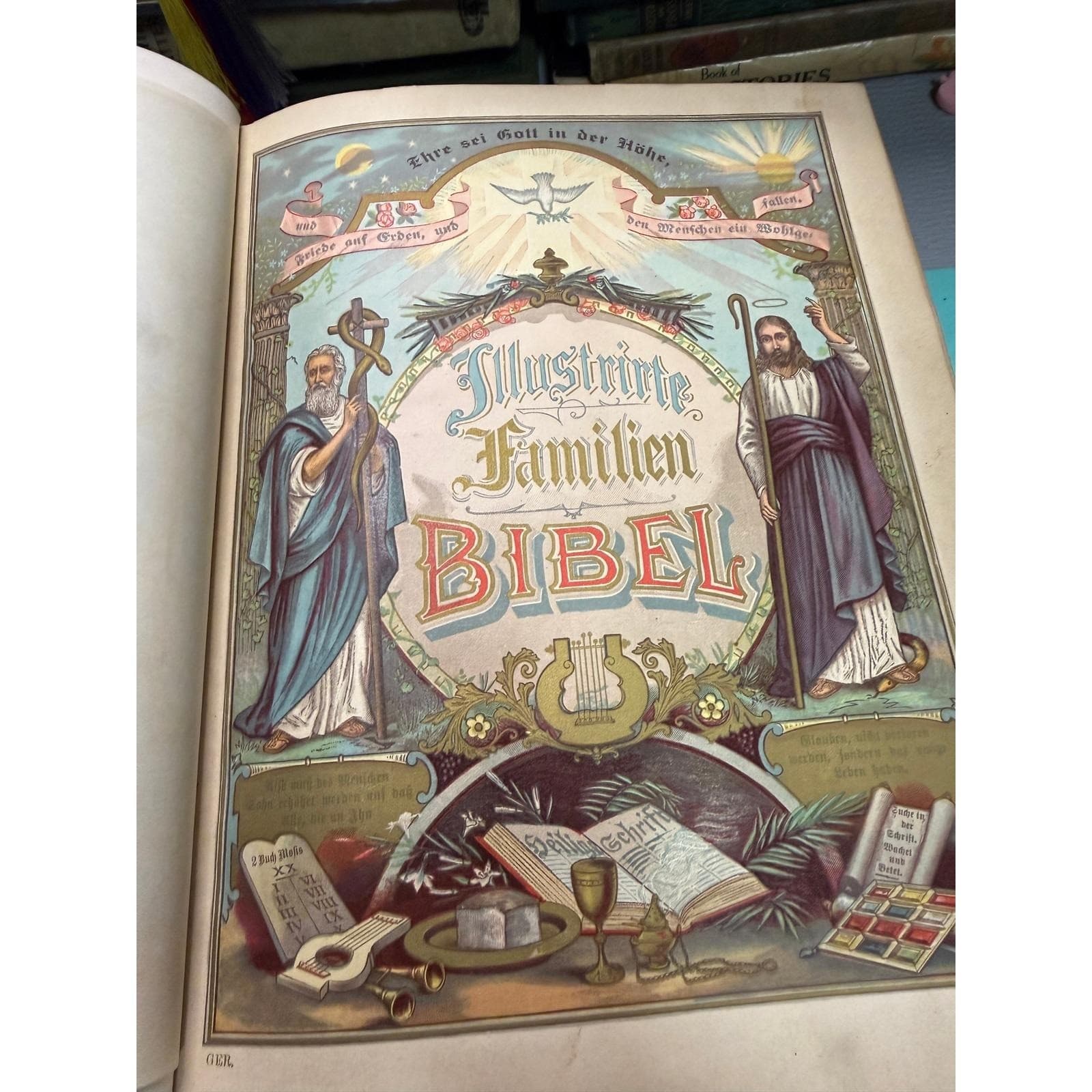 1892 German Family Bible A.J. Holman Die Neue Illustrirte Familien Bibel Antique - Thumbnail 4