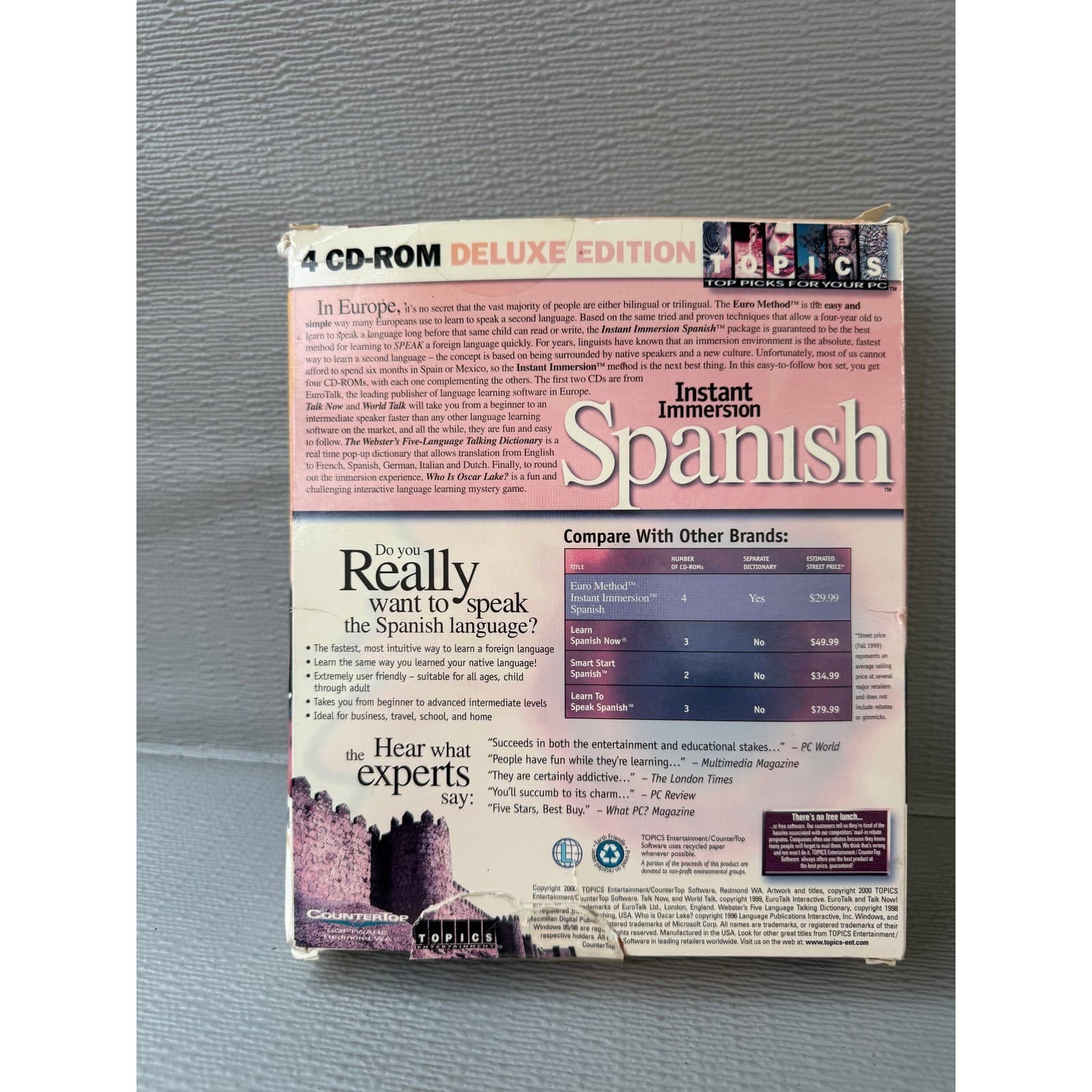 Topics Instant Immersion Spanish Deluxe Edition 4 CD-ROM Set Windows 95/98 PC - Thumbnail 2