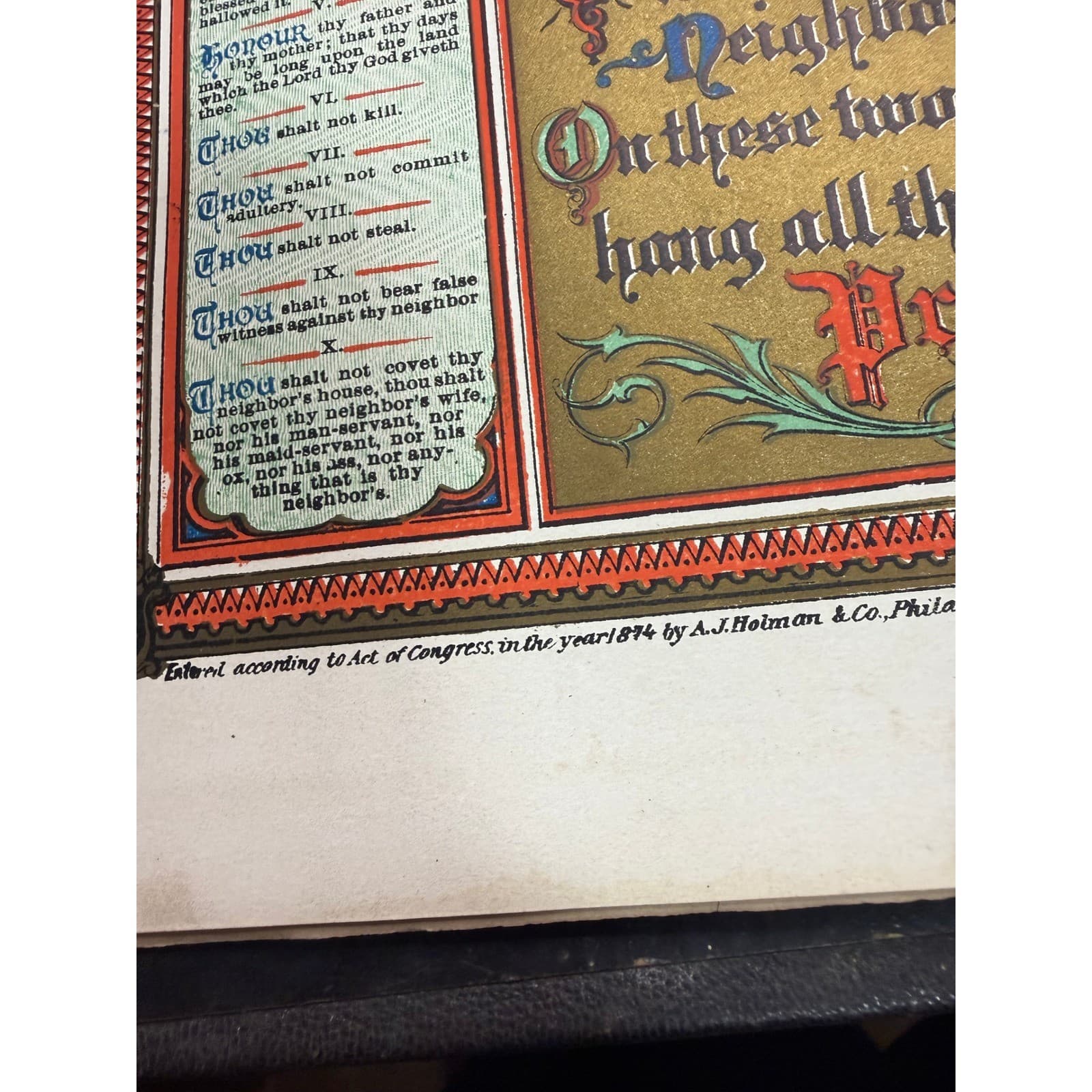 1876 Antique AJ Holman Combination Bible Prospectus Book Salesman Sample Leather - Thumbnail 11