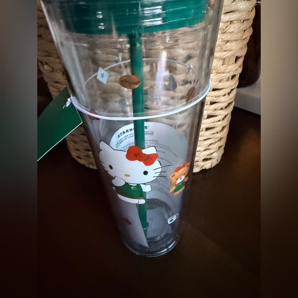 2025 Starbucks x Hello Kitty Sanrio Limited Edition Cold Cup Tumbler 24oz NWT - Thumbnail 3