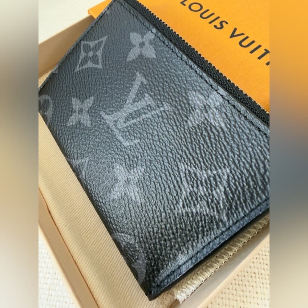 Louis Vuitton Monogram Eclipse Compact Coin Card Holder Wallet M82253 RFID CHIP - Thumbnail 7