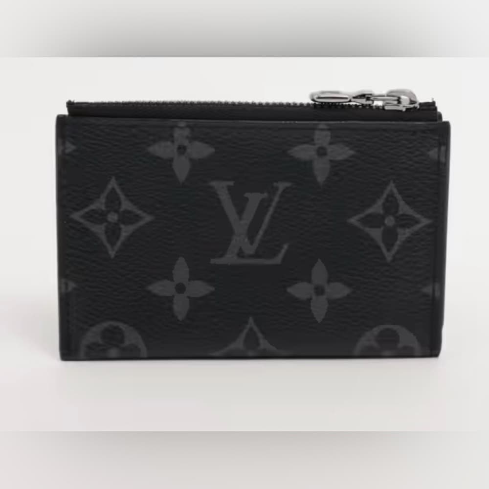 Louis Vuitton Monogram Eclipse Compact Coin Card Holder Wallet M82253 RFID CHIP - Thumbnail 3