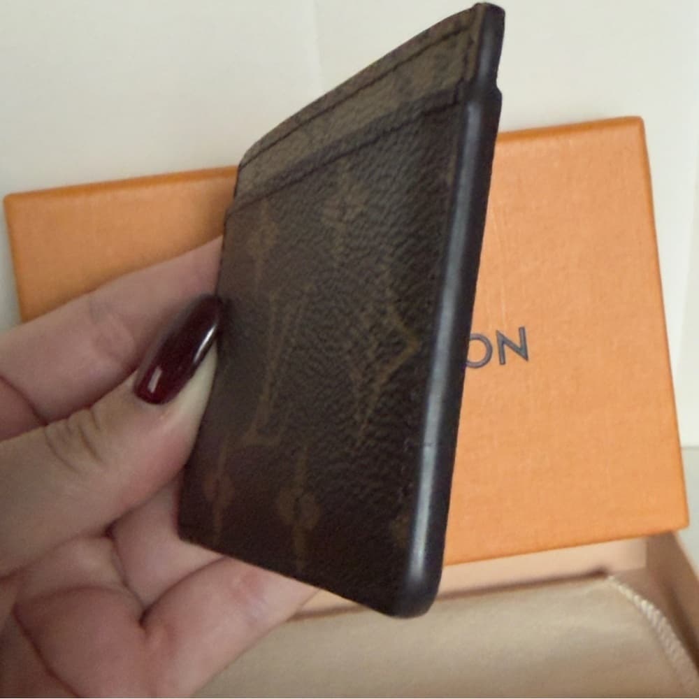 Louis Vuitton Logo Monogram Reverse Print Card Wallet Holder RFID CHIP Plus COA - Thumbnail 3