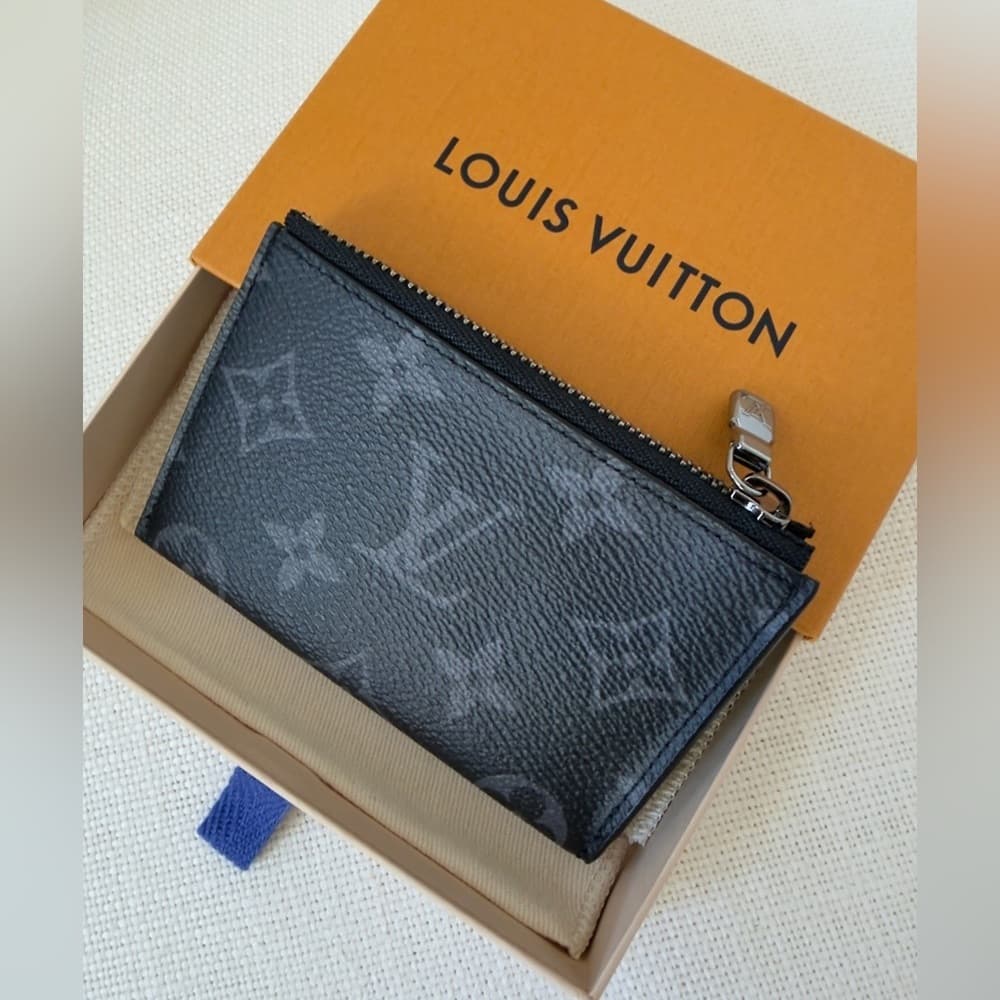 Louis Vuitton Monogram Eclipse Compact Coin Card Holder Wallet M82253 RFID CHIP - Thumbnail 4