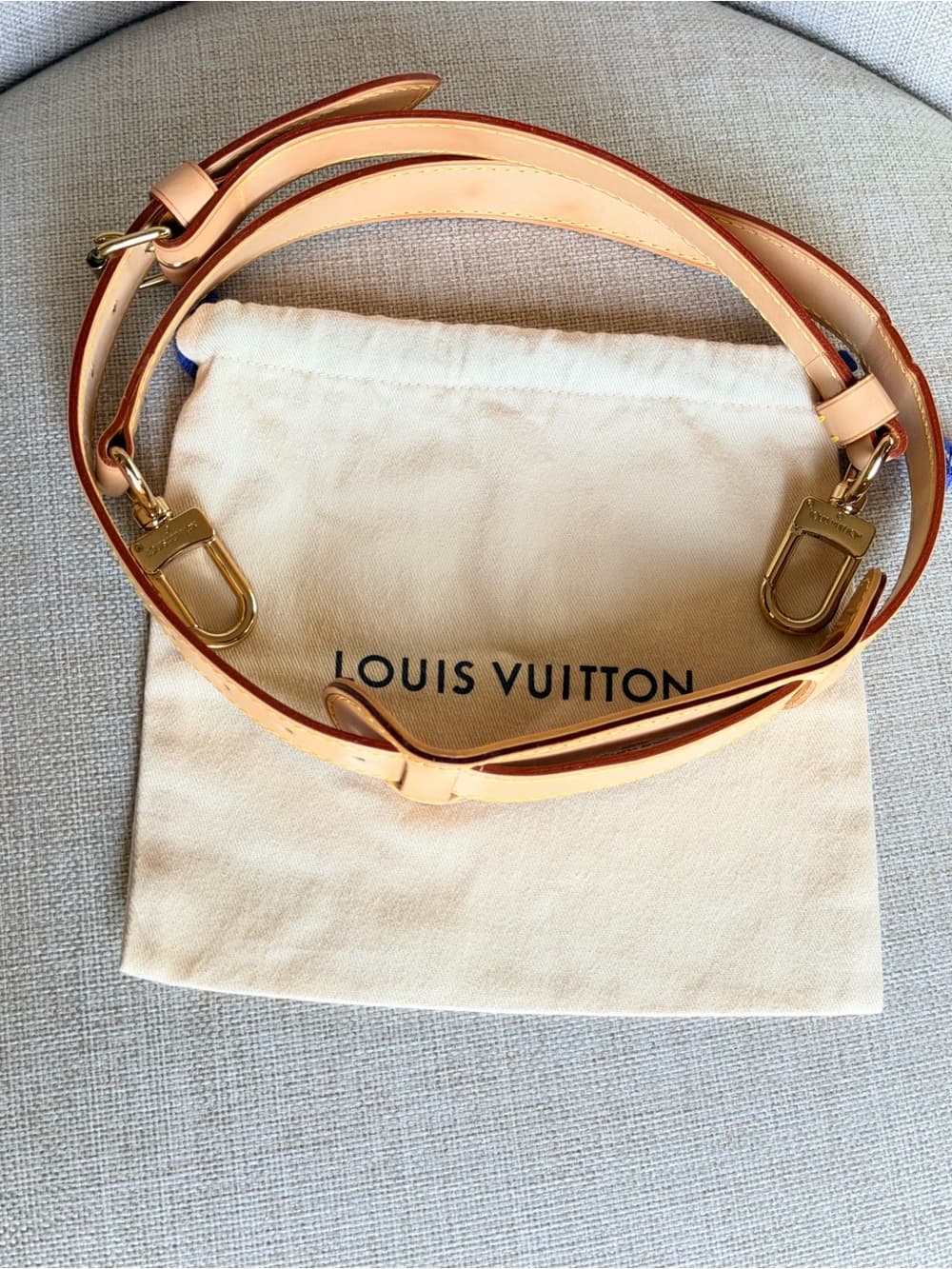 Louis Vuitton Travel Keepall Adjustable Vachetta Leather Strap w/ Box & Dust Bag - Thumbnail 2
