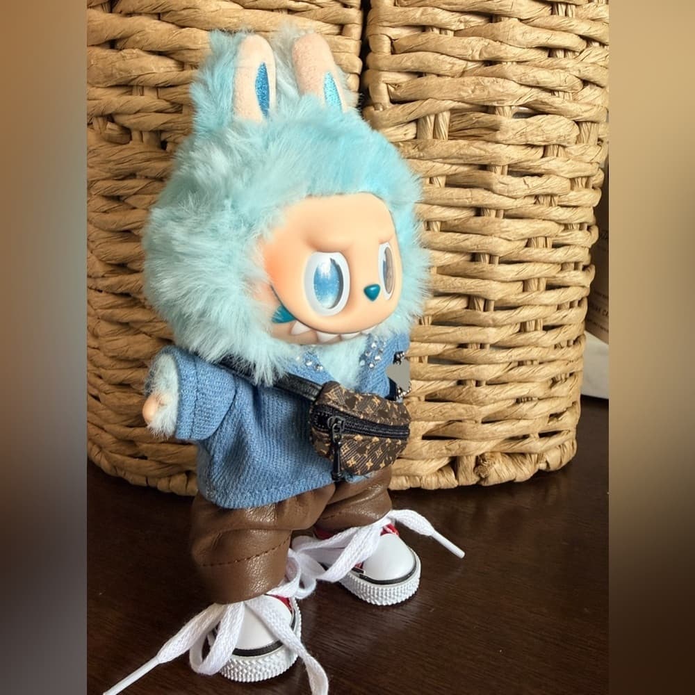 Labubu HOPE Blue Big into Energy Bag Charm with Complete Outfit and NEW Open Box - Thumbnail 2