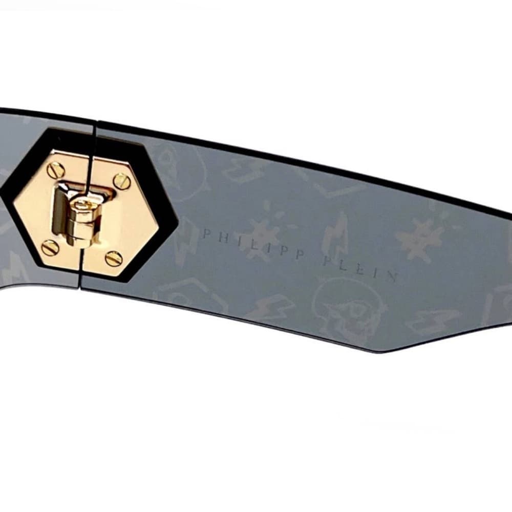 NEW PHILIPP PLEIN Sunglasses PLEIN HERO Logo Gold Monogram Mirror In BOX - Thumbnail 5