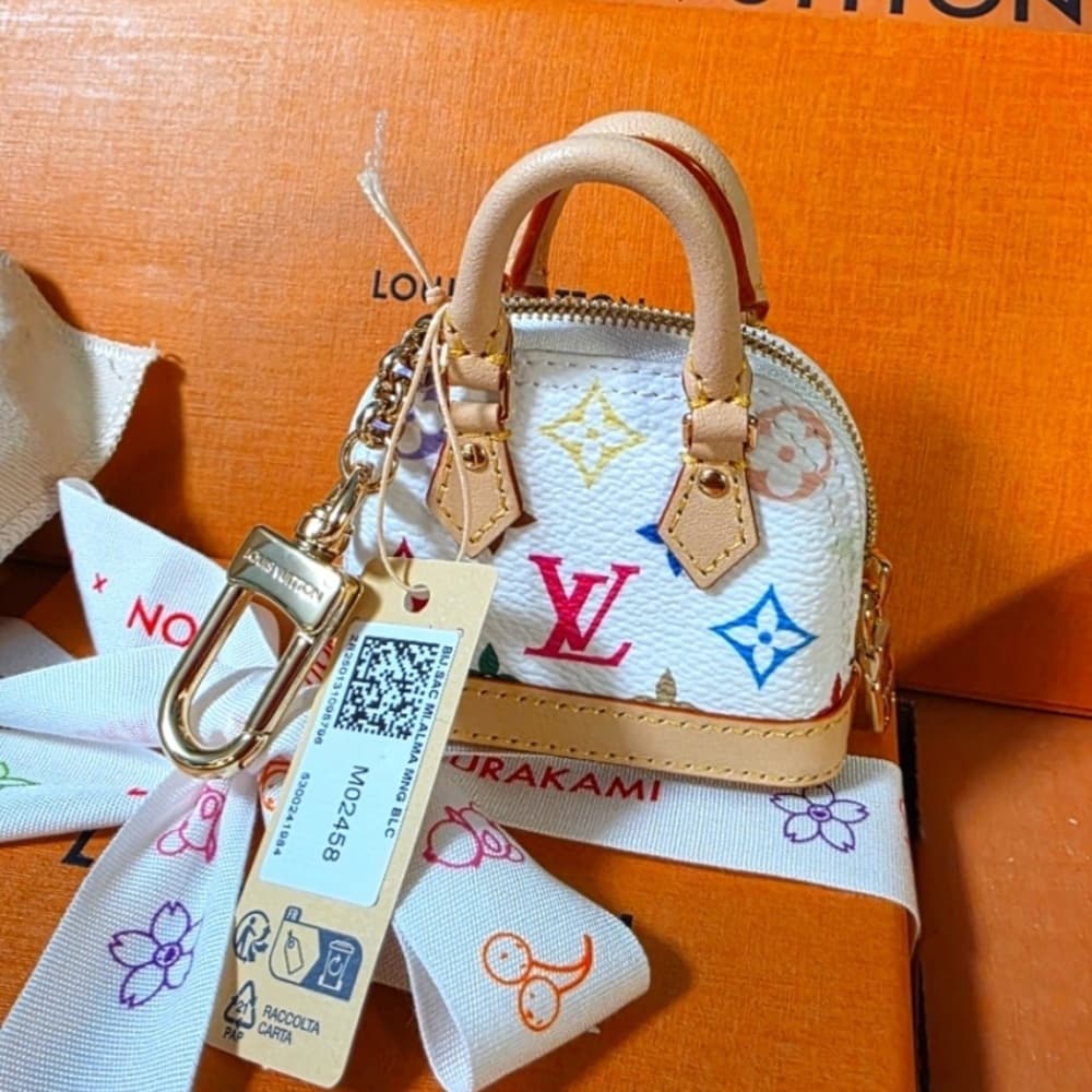 Louis Vuitton x TM Murakami 2025 Micro Mini Alma Multicolor Keychain Purse Charm - Thumbnail 2