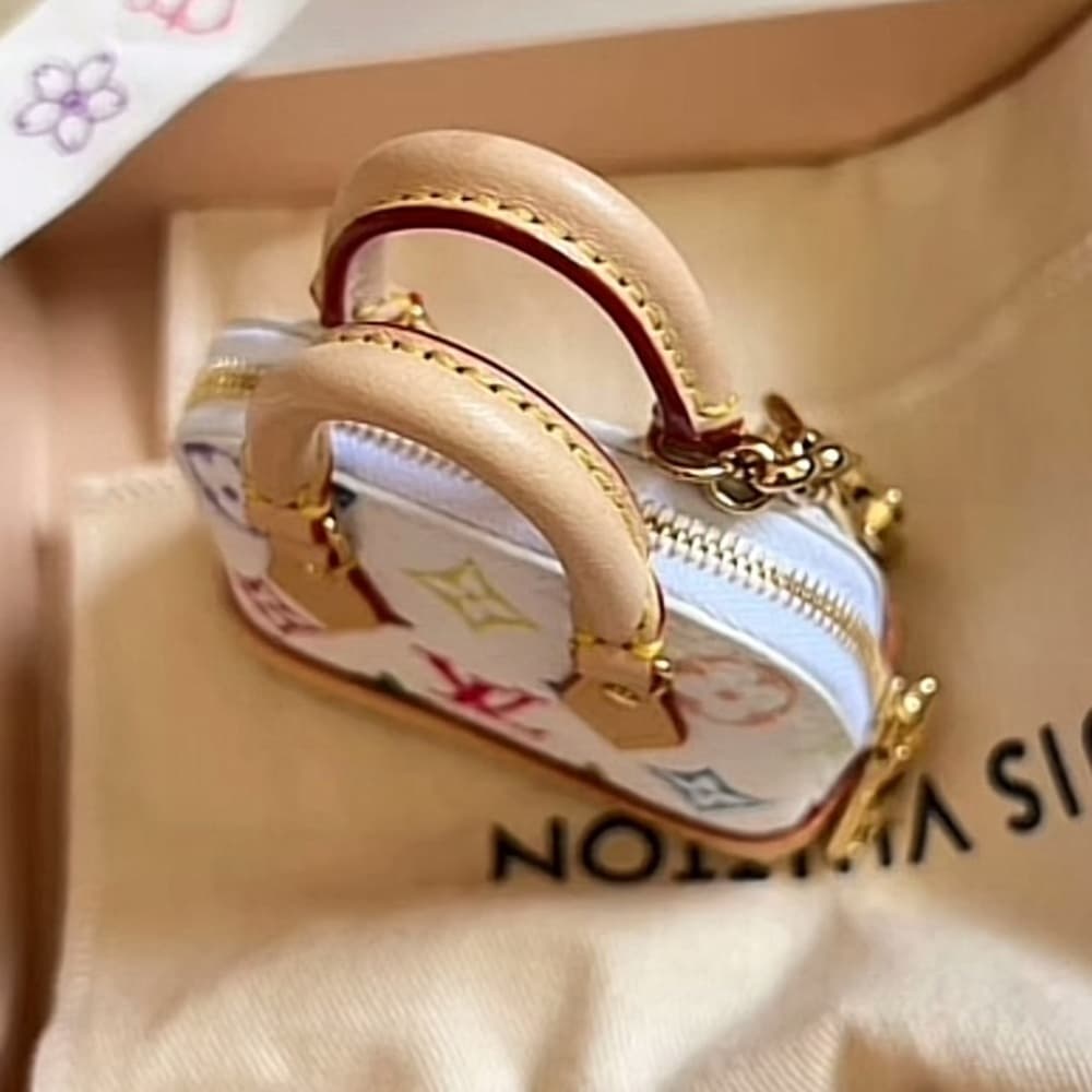 Louis Vuitton x TM Murakami 2025 Micro Mini Alma Multicolor Keychain Purse Charm - Thumbnail 6