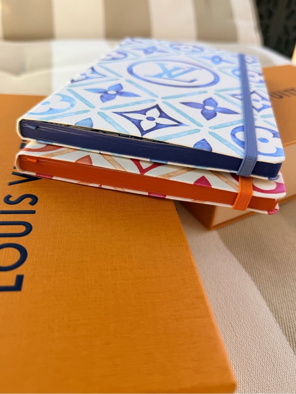 Louis Vuitton By The Pool Blue Watercolor Collection Jane notebook journal - Thumbnail 5