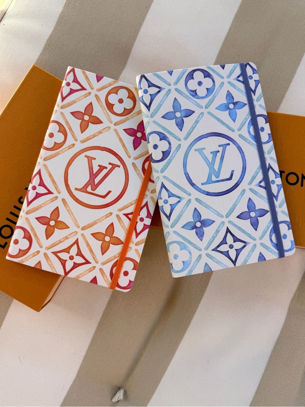Louis Vuitton By The Pool Blue Watercolor Collection Jane notebook journal - Thumbnail 4