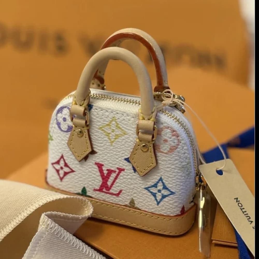 Louis Vuitton x TM Murakami 2025 Micro Mini Alma Multicolor Keychain Purse Charm - Thumbnail 5