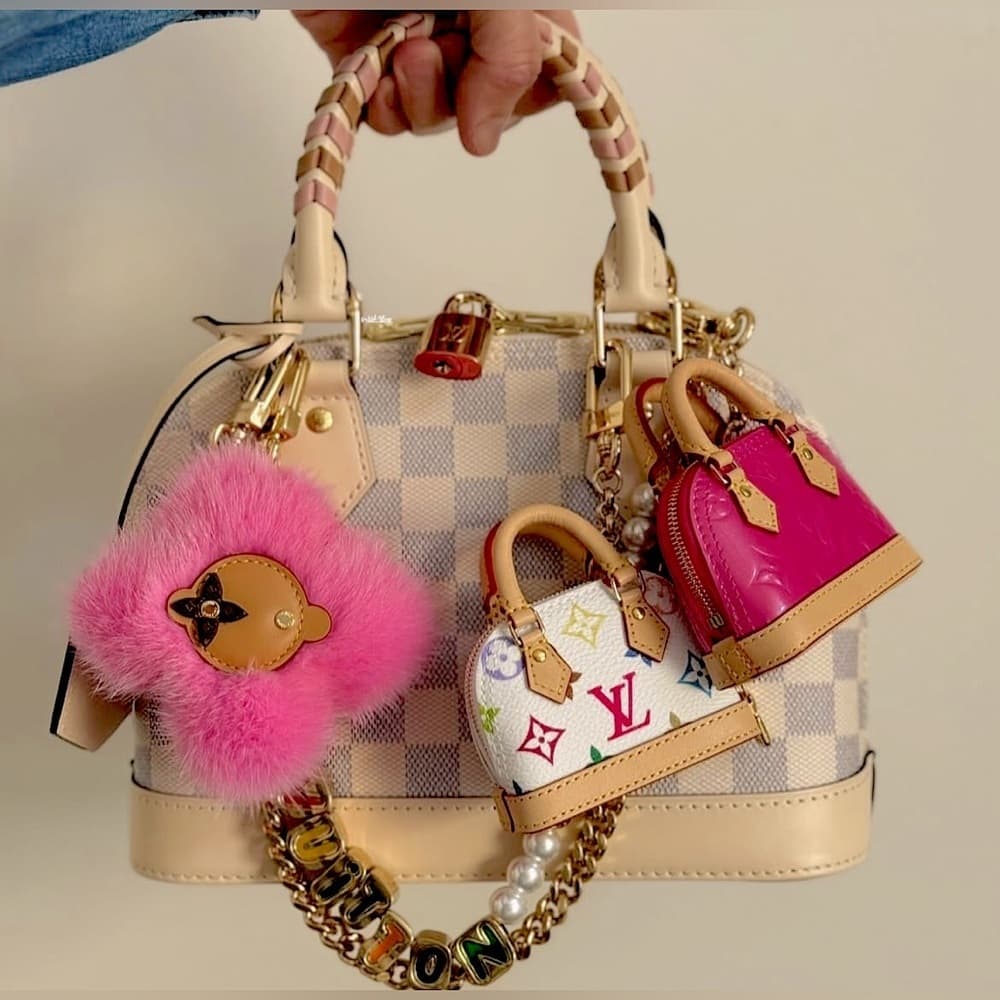 Louis Vuitton x TM Murakami 2025 Micro Mini Alma Multicolor Keychain Purse Charm - Thumbnail 14