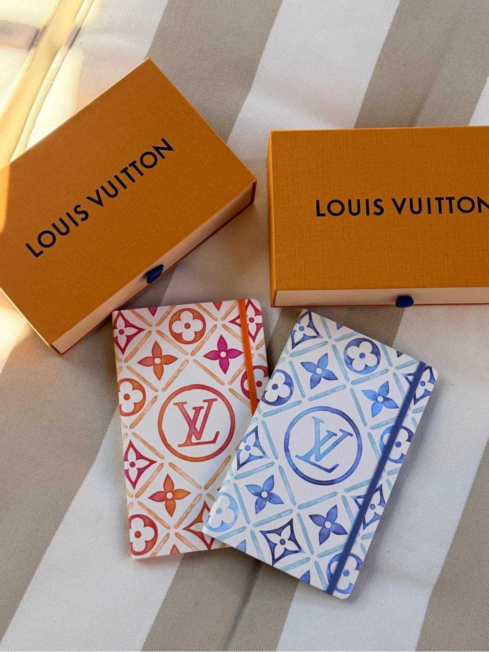 Louis Vuitton By The Pool Blue Watercolor Collection Jane notebook journal - Thumbnail 6