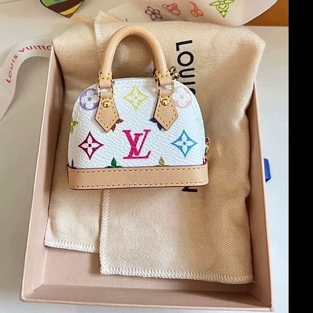 Louis Vuitton x TM Murakami 2025 Micro Mini Alma Multicolor Keychain Purse Charm - Thumbnail 4