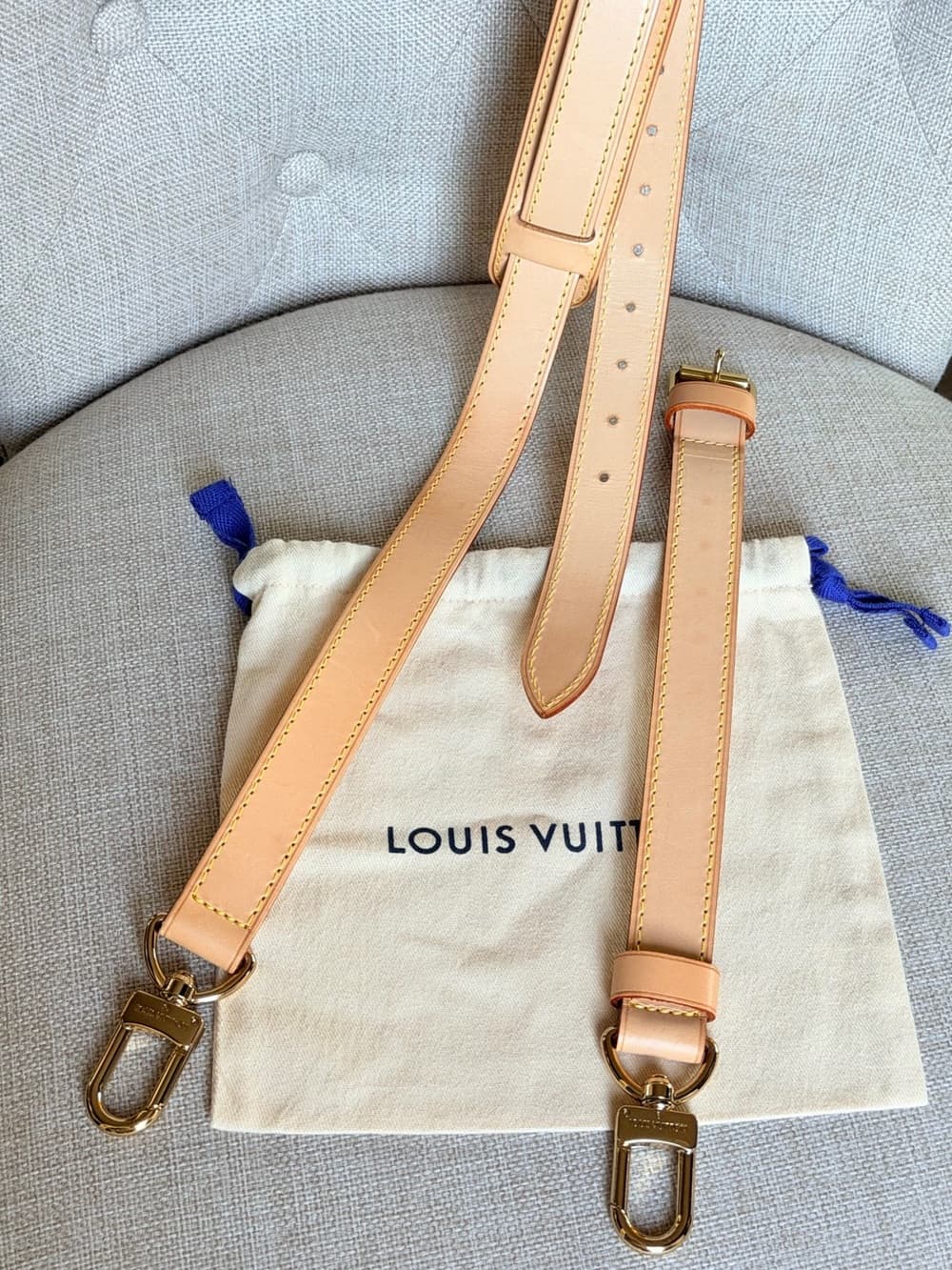 Louis Vuitton Travel Keepall Adjustable Vachetta Leather Strap w/ Box & Dust Bag - Thumbnail 6