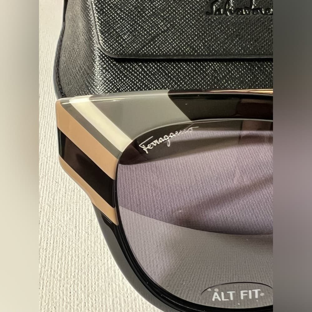 NEW Salvatore Ferragamo Semi Black Cat Eye Sunglasses SF882SA with Box - Thumbnail 7
