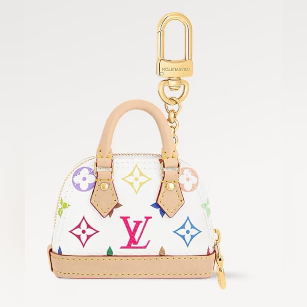 Louis Vuitton x TM Murakami 2025 Micro Mini Alma Multicolor Keychain Purse Charm - Thumbnail 12