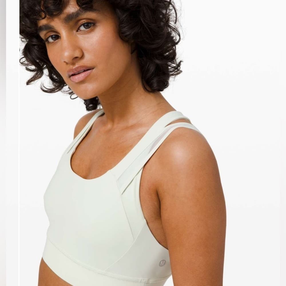 NEW Lululemon GEARED TO TRAIN Medium Support SPRINGTIME light green size 8 $58 - Thumbnail 3