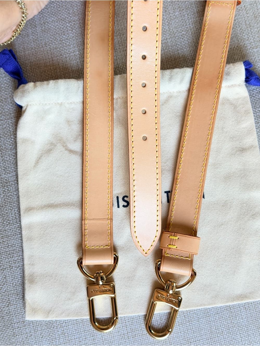 Louis Vuitton Travel Keepall Adjustable Vachetta Leather Strap w/ Box & Dust Bag - Thumbnail 9