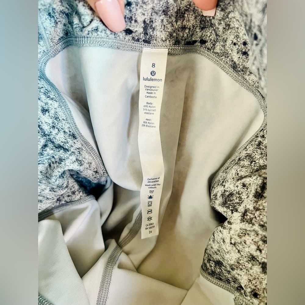 LuLuLemon Speed Up Crop Workout Legging 21”Inseam Alpine White Run Fast size 8 - Thumbnail 6