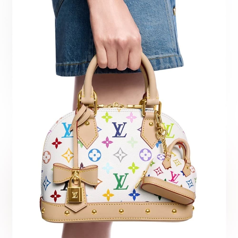 Louis Vuitton x TM Murakami 2025 Micro Mini Alma Multicolor Keychain Purse Charm - Thumbnail 15