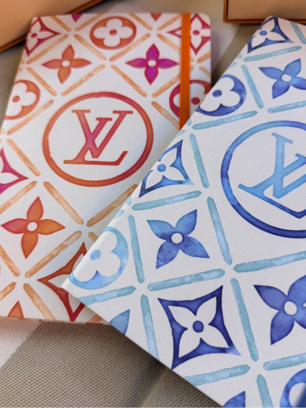 Louis Vuitton By The Pool Blue Watercolor Collection Jane notebook journal - Thumbnail 2