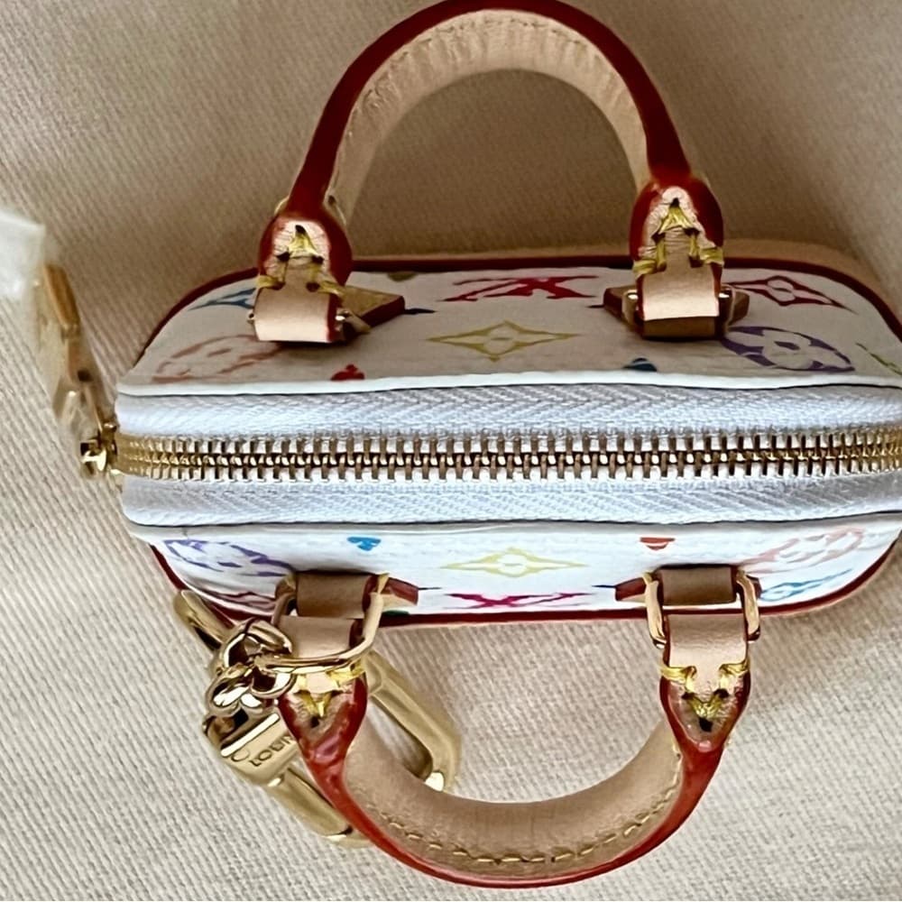 Louis Vuitton x TM Murakami 2025 Micro Mini Alma Multicolor Keychain Purse Charm - Thumbnail 7