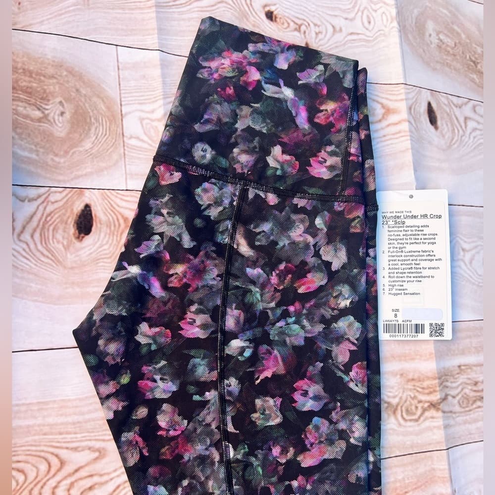 NEW 🎉 LULULEMON Wunder Under High-Rise Tight 25" Activate Multi Floral Size 8 - Thumbnail 8