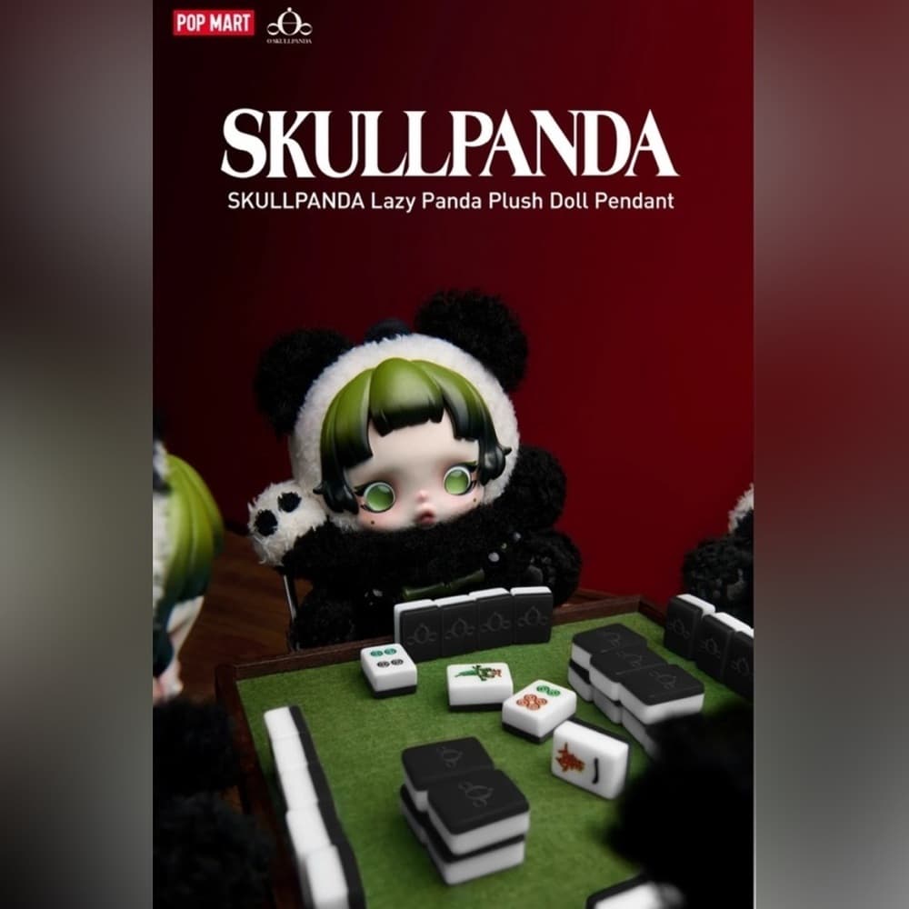 Skullpanda Lazy Panda Plush Doll Pendant LIMITED EDITION NEW - Thumbnail 3
