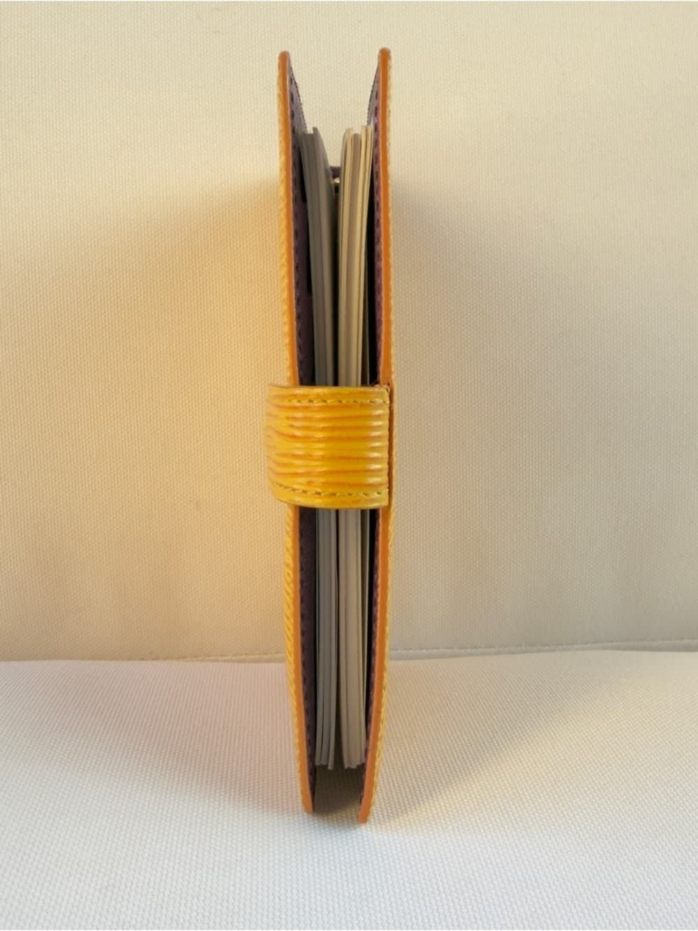 Louis Vuitton Vintage Epi Agenda PM Yellow Toledo Gold Planner Leather Cover - Thumbnail 3