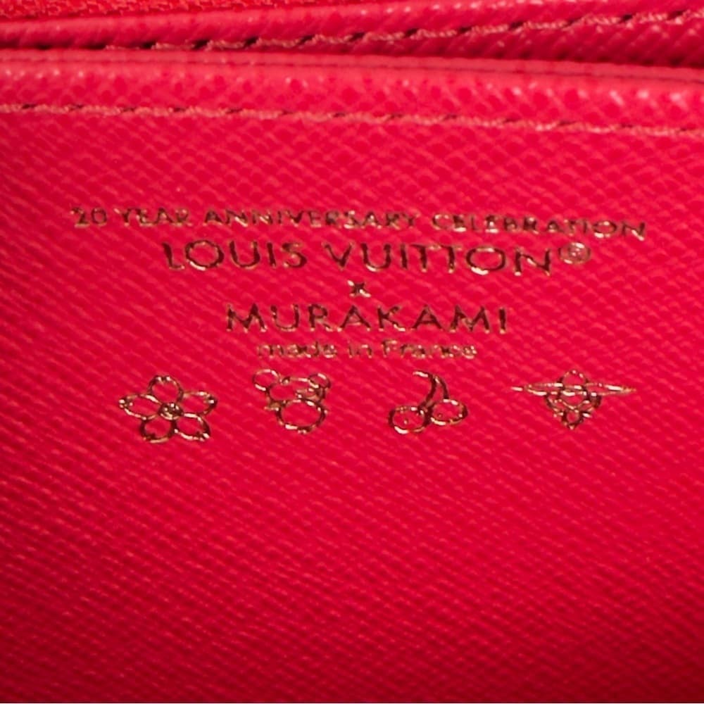 Louis Vuitton Takashi Murakami Cherry Cerise White Monogram Wallet COA M14240 - Thumbnail 9